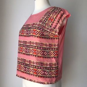 Maje Silk Linen pink blouse size 1